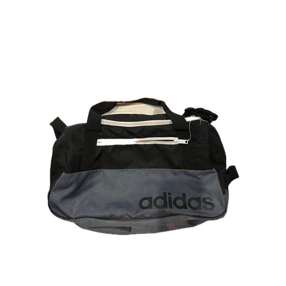 Adidas Defender Small 16"x10"x8" Black Gray Duffel Gym Bag - Picture 1 of 6